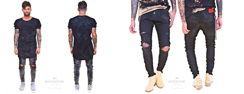 redhouse jeans schwarz